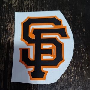 4 1/2" - 3 1/2" ?2Black and Orange SF Giants Design Sticker
